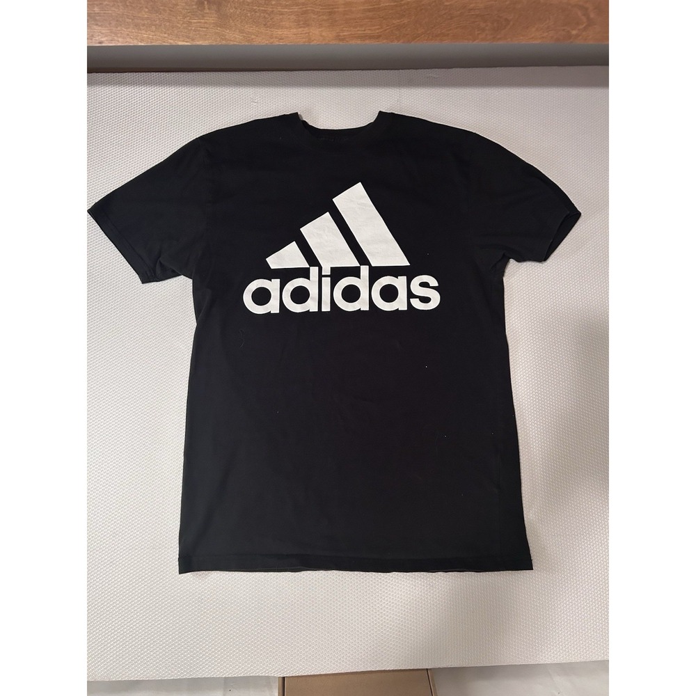 Adidas Golf Tee Shirt Adult Size Small Black Crew Neck Big Logo